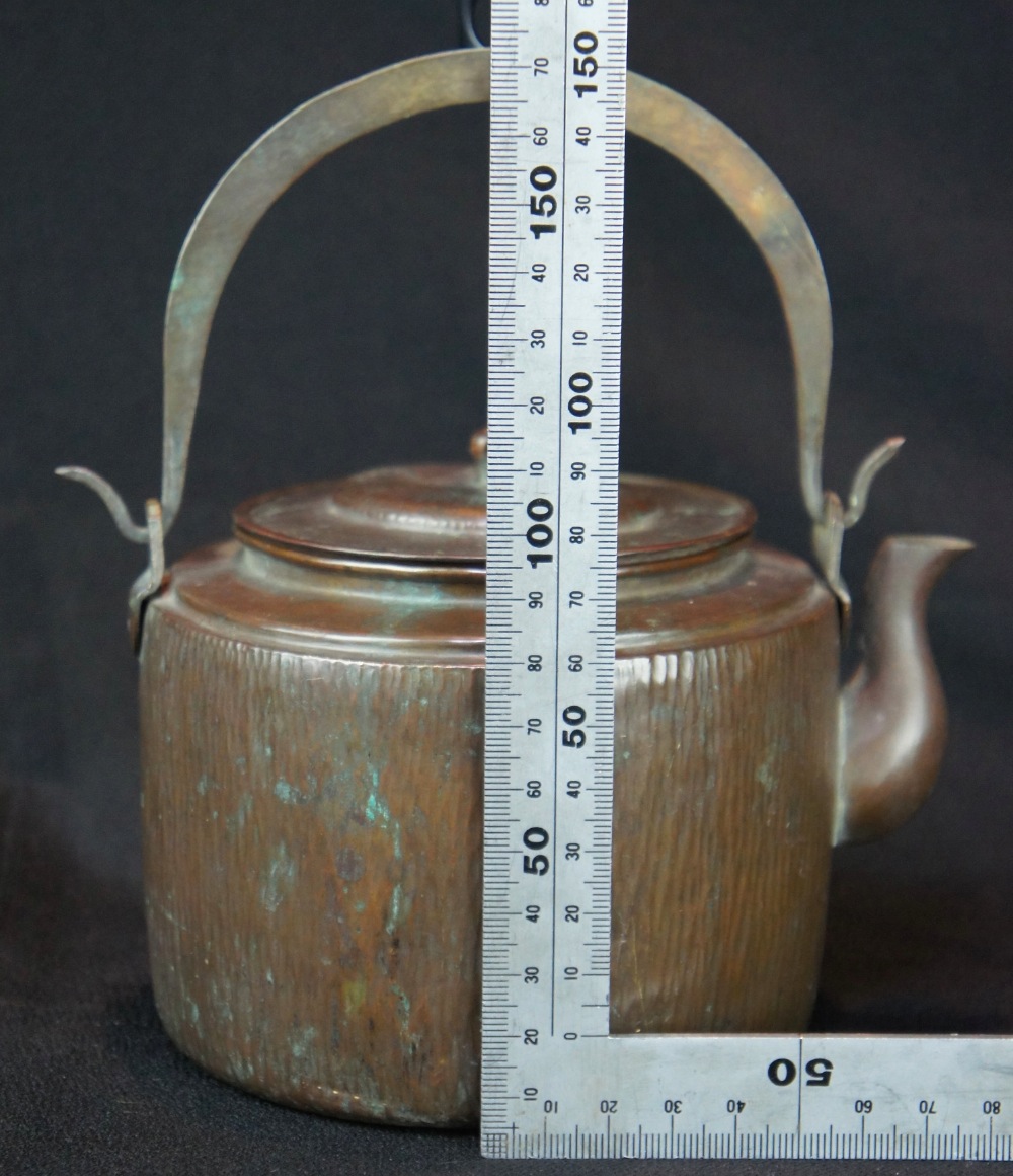 Antique bronze kettle hand made Japanese Tea Ceremony craft 1890 Japan - Picture 9 of 9