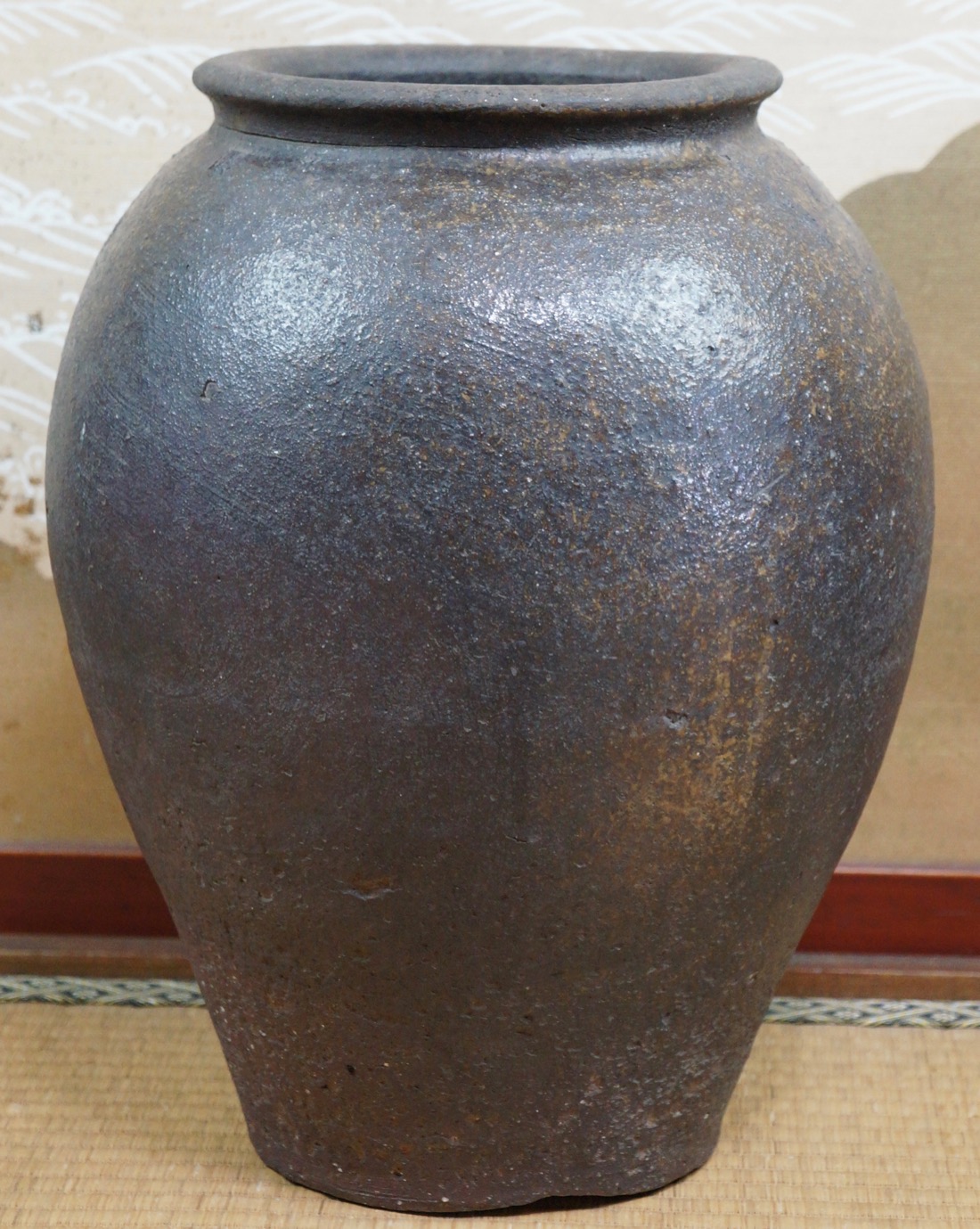 Antique Tsubo rustic vase Japanese ceramic 1800 Yakimono art eBay