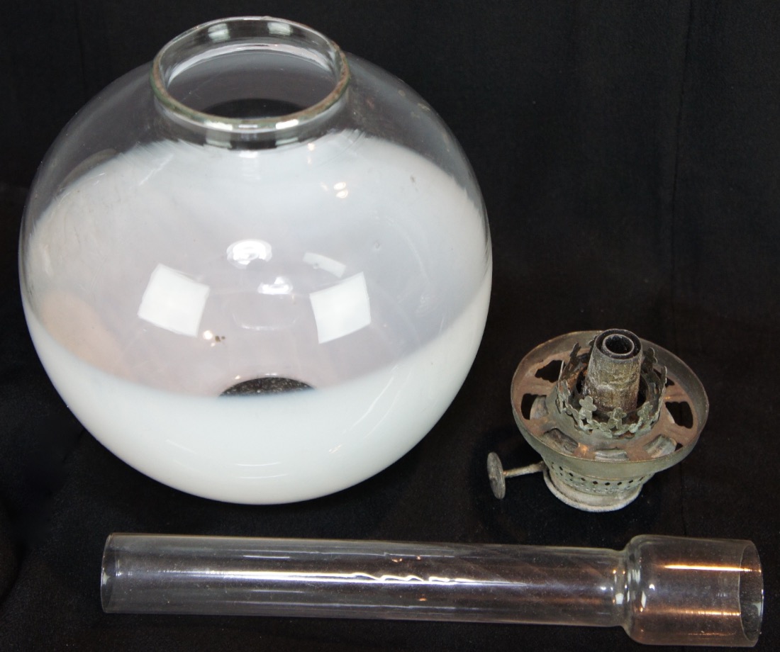 Antique Japanese oil lamp 1900 Japan hand made glass craft eBay