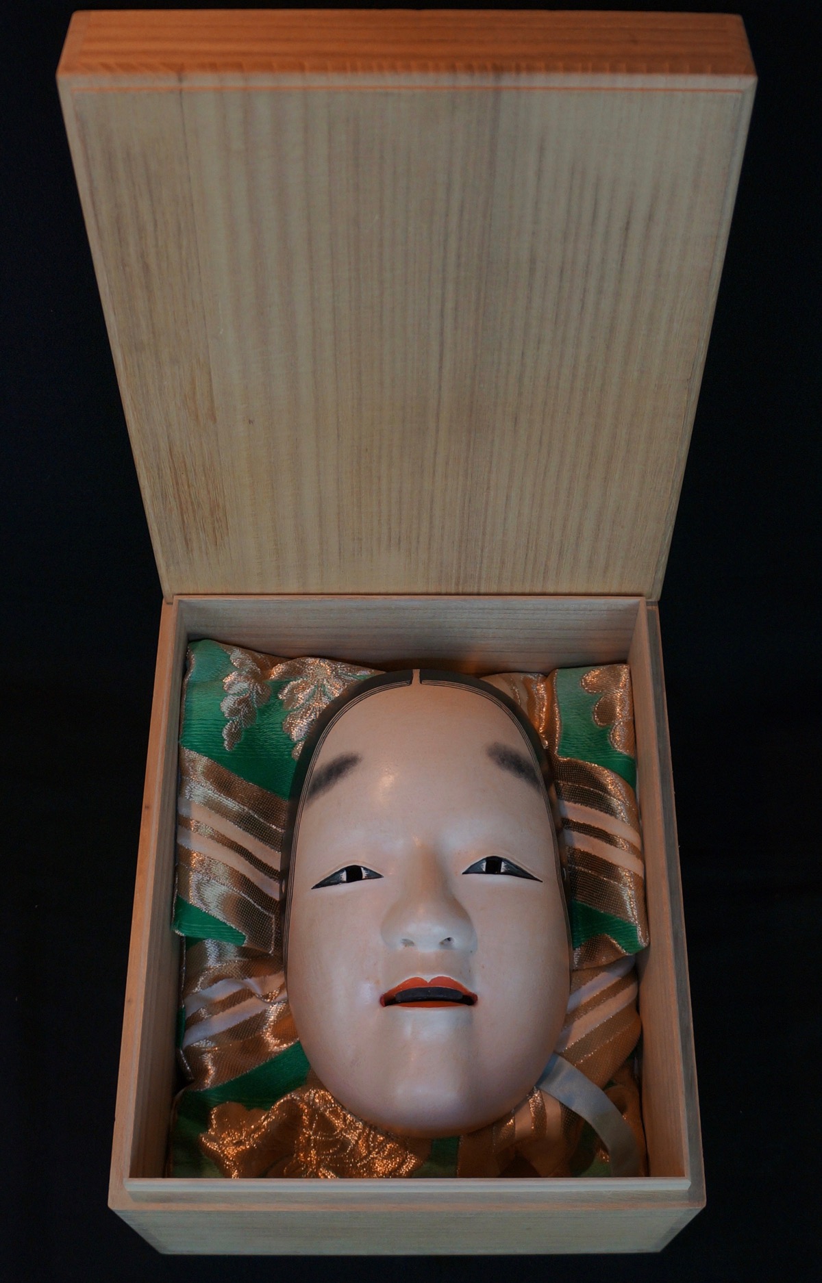 Antique Noh Japanese carved wood mask 1900 Japan Komote Nomen art eBay