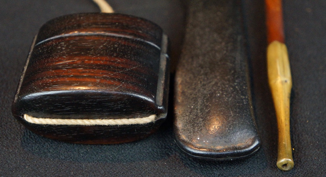 Antique Japanese rustic Kiseru pipe set tobacco 1800s hand made Japan