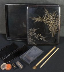 Suzuri-bako Meiji 1900 lacquer