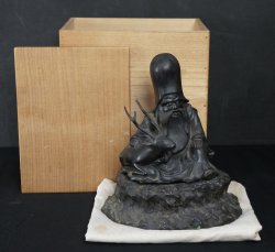 Fukurokuju bronze censer 1800s