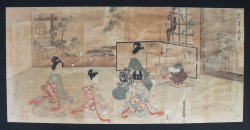 Antique print tea ceremony 1898