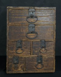 Antique tool box cabinet 1800