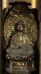 Buddha wood carving 1880 B