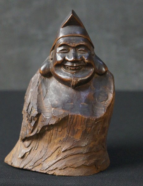 Ebisu wood carving 1900