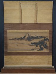 Fuji paper scroll art 1880