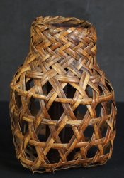 Ikebana bamboo wall vase 1970