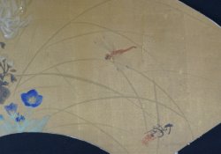 Japanese Sensu watercolor 1900