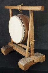 Rural temple Taiko drum 1900