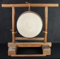 Rural temple Taiko drum 1900