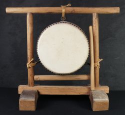 Rural temple Taiko drum 1900