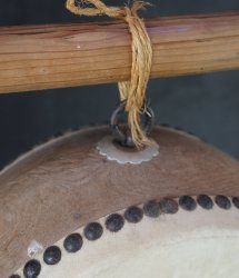 Rural temple Taiko drum 1900