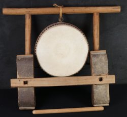 Rural temple Taiko drum 1900