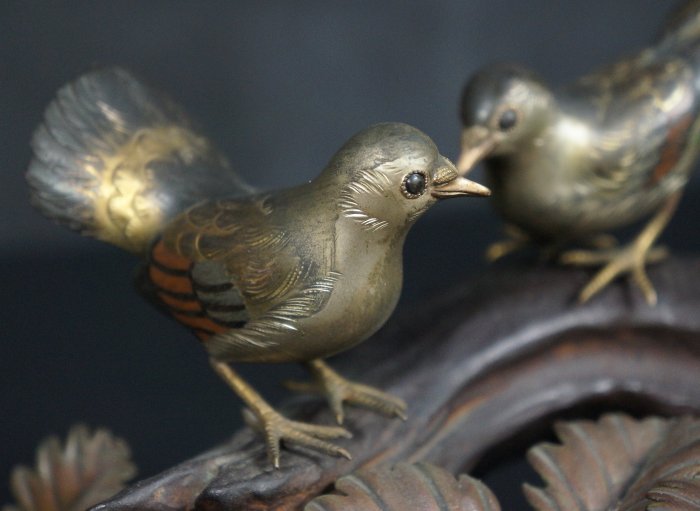 Suzume bronze birds 1900s