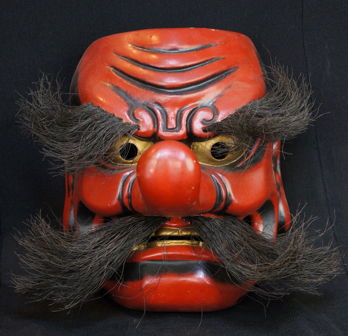 Vintage Tengu demon mask Japanese ceramic craft 1900s Japan Noh art | eBay