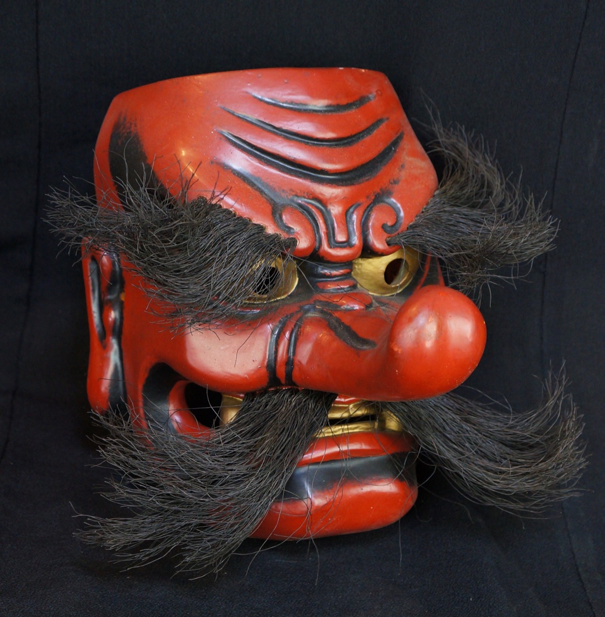 Vintage Tengu demon mask Japanese ceramic craft 1900s Japan Noh art | eBay